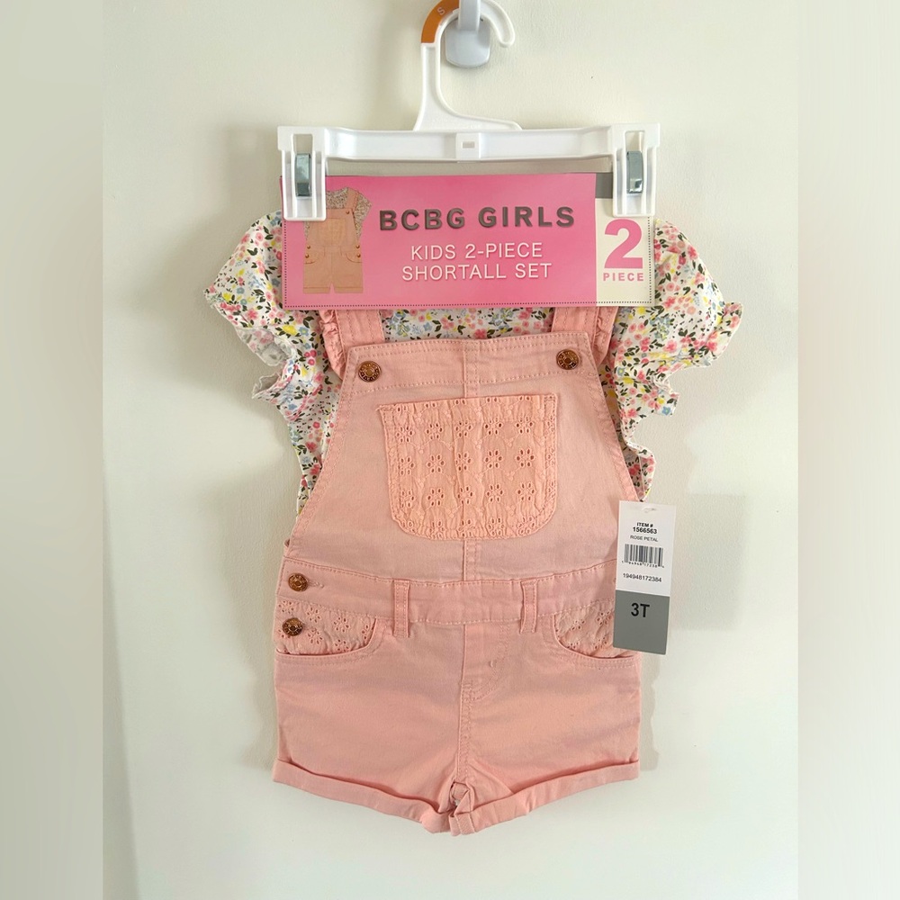 BCBG toddler girls short all set. Pink, size 3T. Never worn, NWT.
